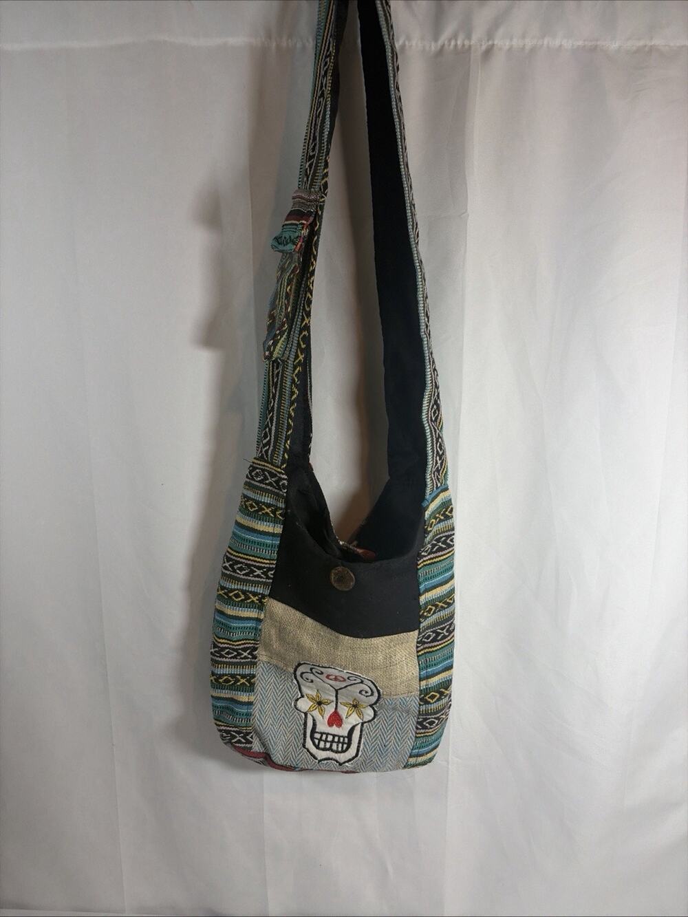 Rising International Skull Hippie Boho Crossbody Shoulder Bag Nepal BrandNew